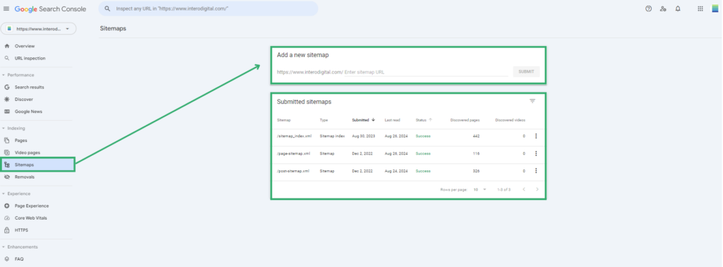 Google Search Console XML Sitemaps